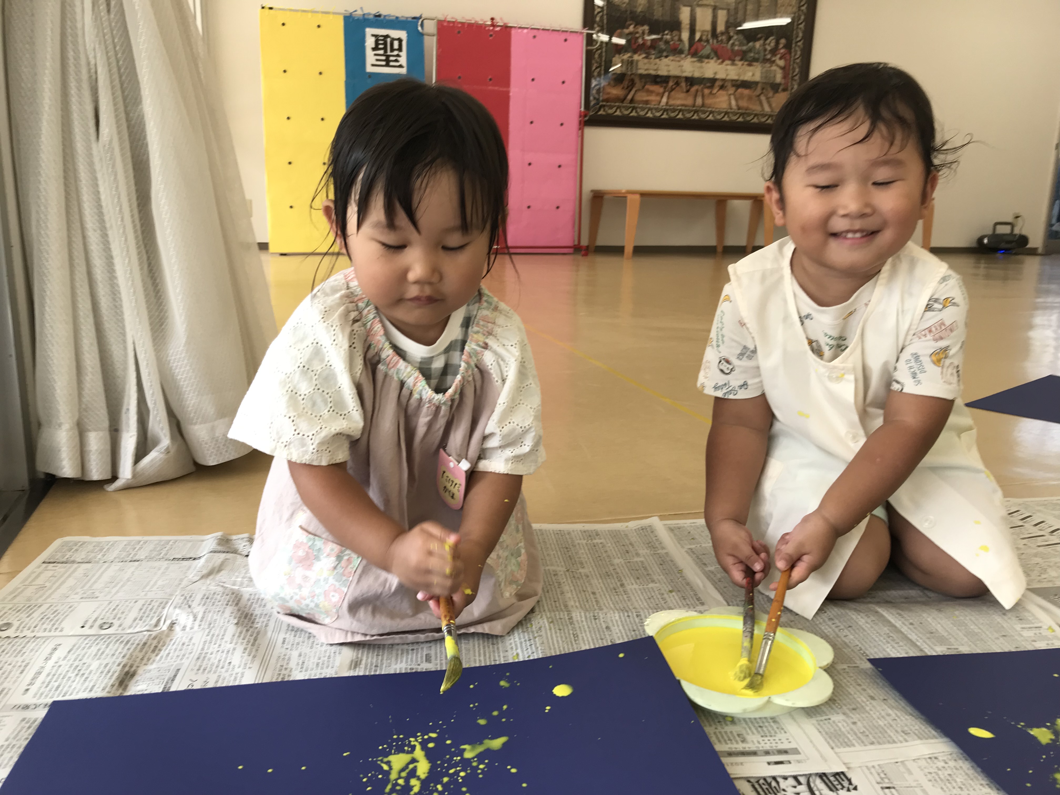 制作展に向けて 聖カタリナ大学短期大学部附属幼稚園 愛媛県松山市北条 カトリック