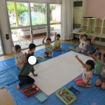 絵の具遊び(年中児)